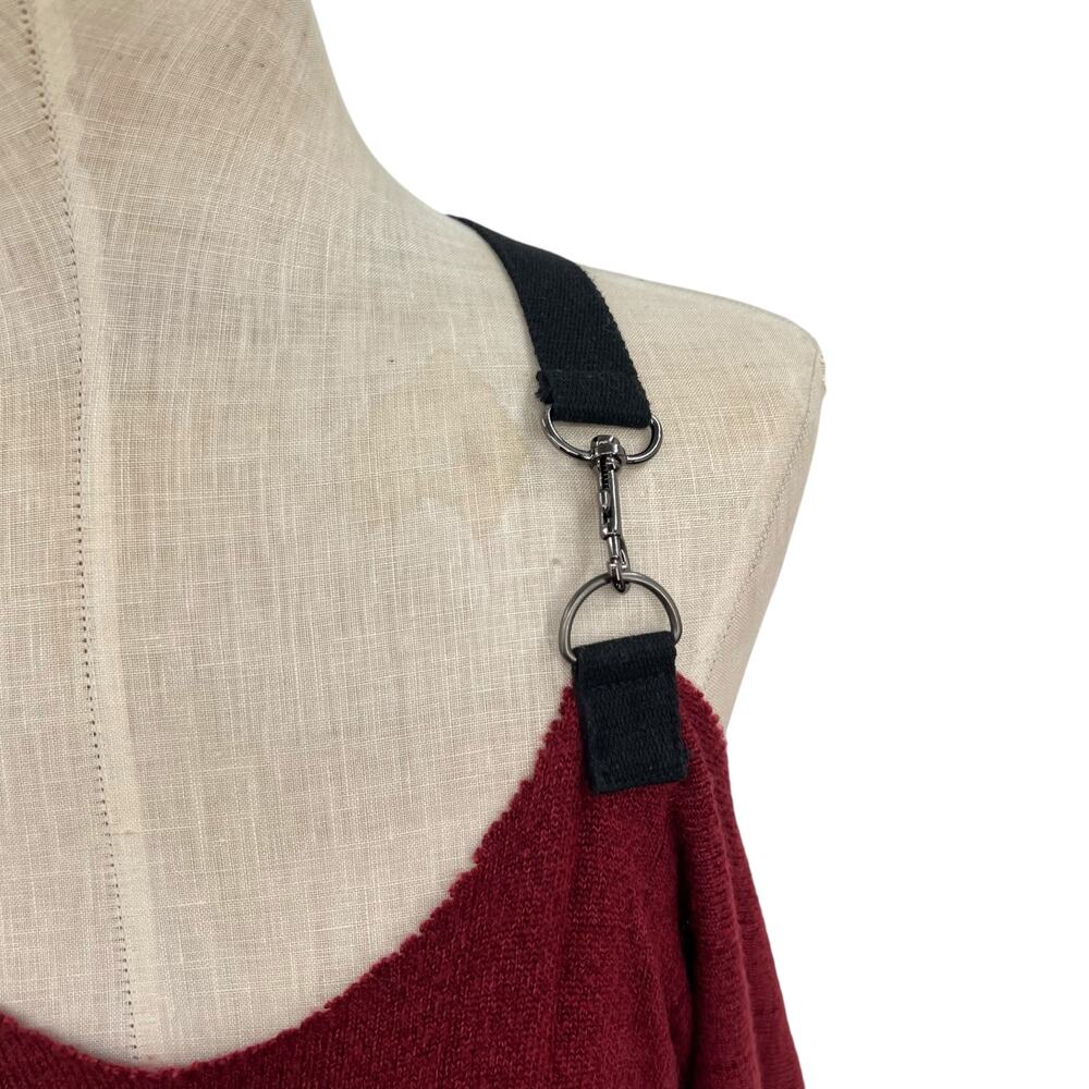 Furst of a Kind‎ Sweater Cold Shoulder Harness Buckle Red One Size - Picture 3 of 11
